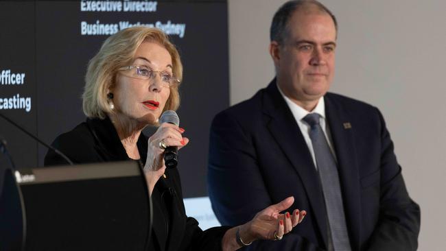 ABC managing director David Anderson and chair Ita Buttrose. Picture: Ryan Osland.