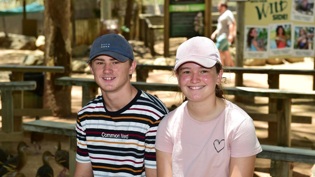 Kodi, 15, and Matilda, 12, Federoff from Oakey, pictured at Billabong Sanctuary. Picture: Shae Beplate.