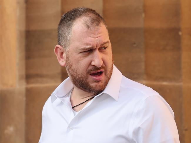 ADELAIDE, AUSTRALIA - NewsWire Photos July 24 2023: Michael Sardelis is seen outside the Adelaide Magistrates Court. He is appearing on multiple charges relating to the import/export of controlled precursors and thousands of pseudoephedrine pills. NCA NewsWire / David Mariuz