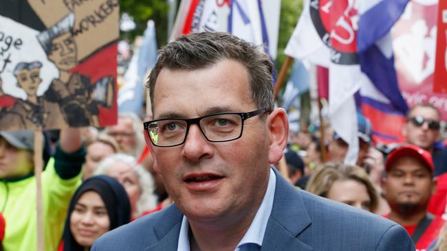 Premier of Victoria Daniel Andrews marches with protesters. Picture: Getty