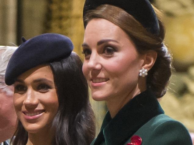 LONDON, ENGLAND - NOVEMBER 11: Prince William, Duke of Cambridge and Catherine, Duchess of Cambridge, Prince Harry, Duke of Sussex and Meghan, Duchess of Sussex attend a service marking the centenary of WW1 armistice at Westminster Abbey on November 11, 2018 in London, England. The armistice ending the First World War between the Allies and Germany was signed at CompiÃ¨gne, France on eleventh hour of the eleventh day of the eleventh month - 11am on the 11th November 1918. This day is commemorated as Remembrance Day with special attention being paid for this year?s centenary.  (Photo by Paul Grover- WPA Pool/Getty Images)