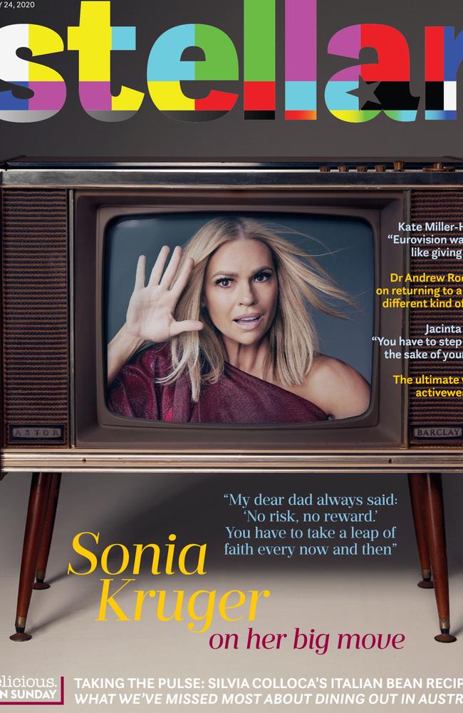 Sonia Kruger on the cover of Stellar magazine, available in The Sunday Telegraph and Sunday Herald Sun. Picture: Steven Chee