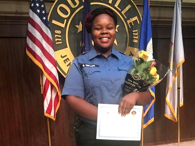 Breonna Taylor in her uniform as an emergency medical technician. Picture: AFP