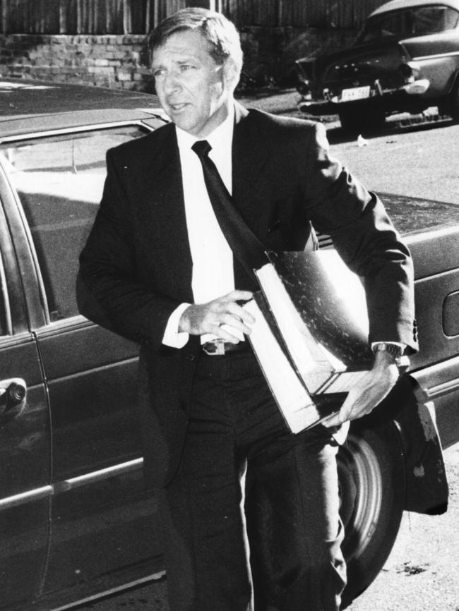 O’Toole arriving at the Coroner's Court on March 28, 1990. Picture: John Hawryluuk