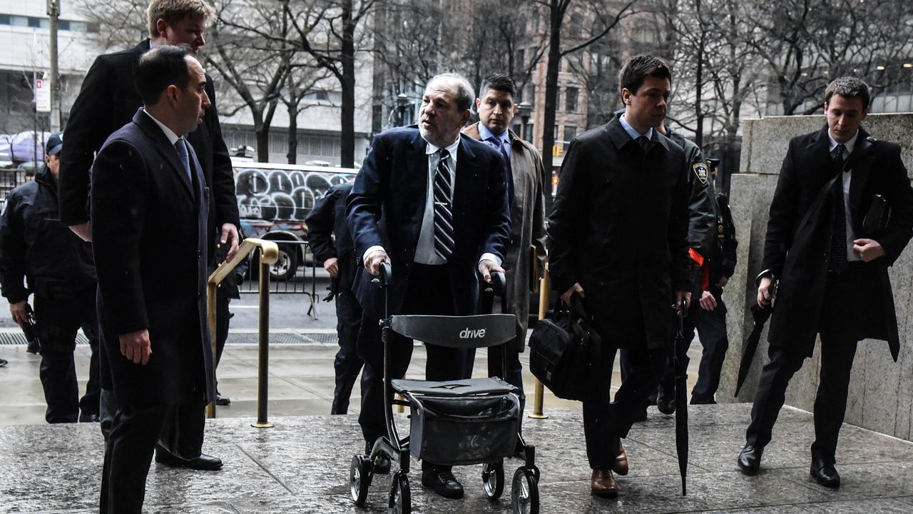 Movie producer Harvey Weinstein arrives for his sexual assault trial at New York Criminal Court on February 13, 2020 in New York City. Picture: Stephanie Keith/Getty Images.