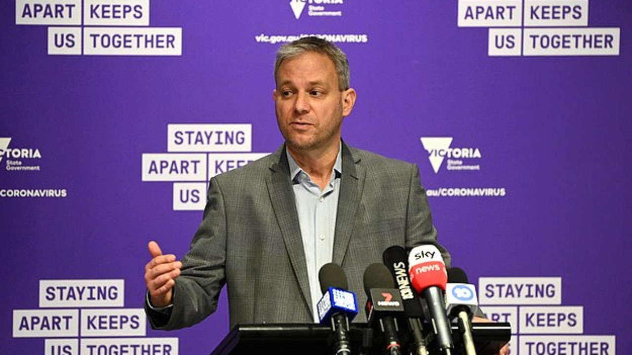 Victoria’s chief health officer Professor Brett Sutton confirms there’s a quarantine loophole. Picture: Getty Images