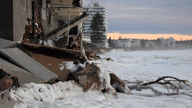 The Collaroy Beach Club was extensively damaged in the storm caused by the ‘biggest king tide of the year’.