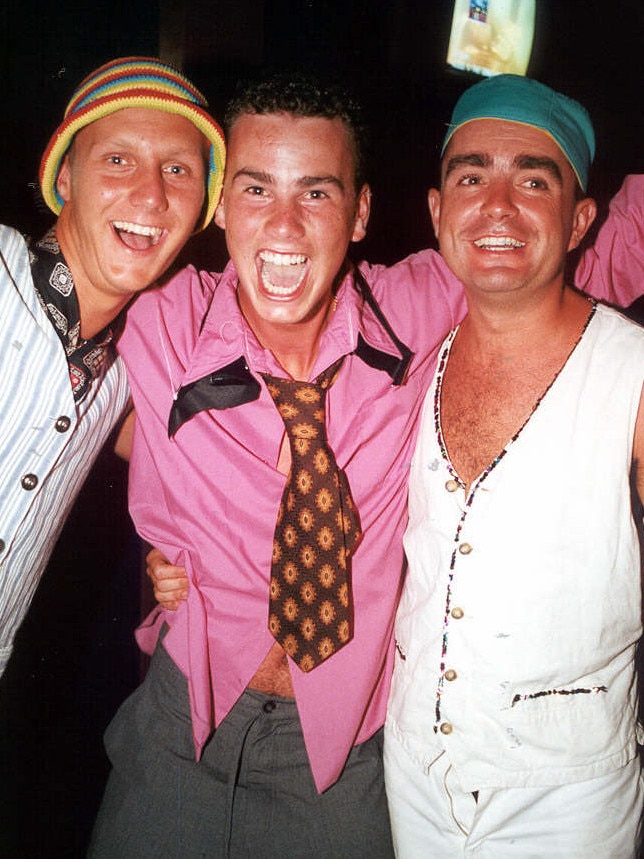 Adam Lees, Ben Berry and Noel Byrne at Cocktails and Dreams in 2000.