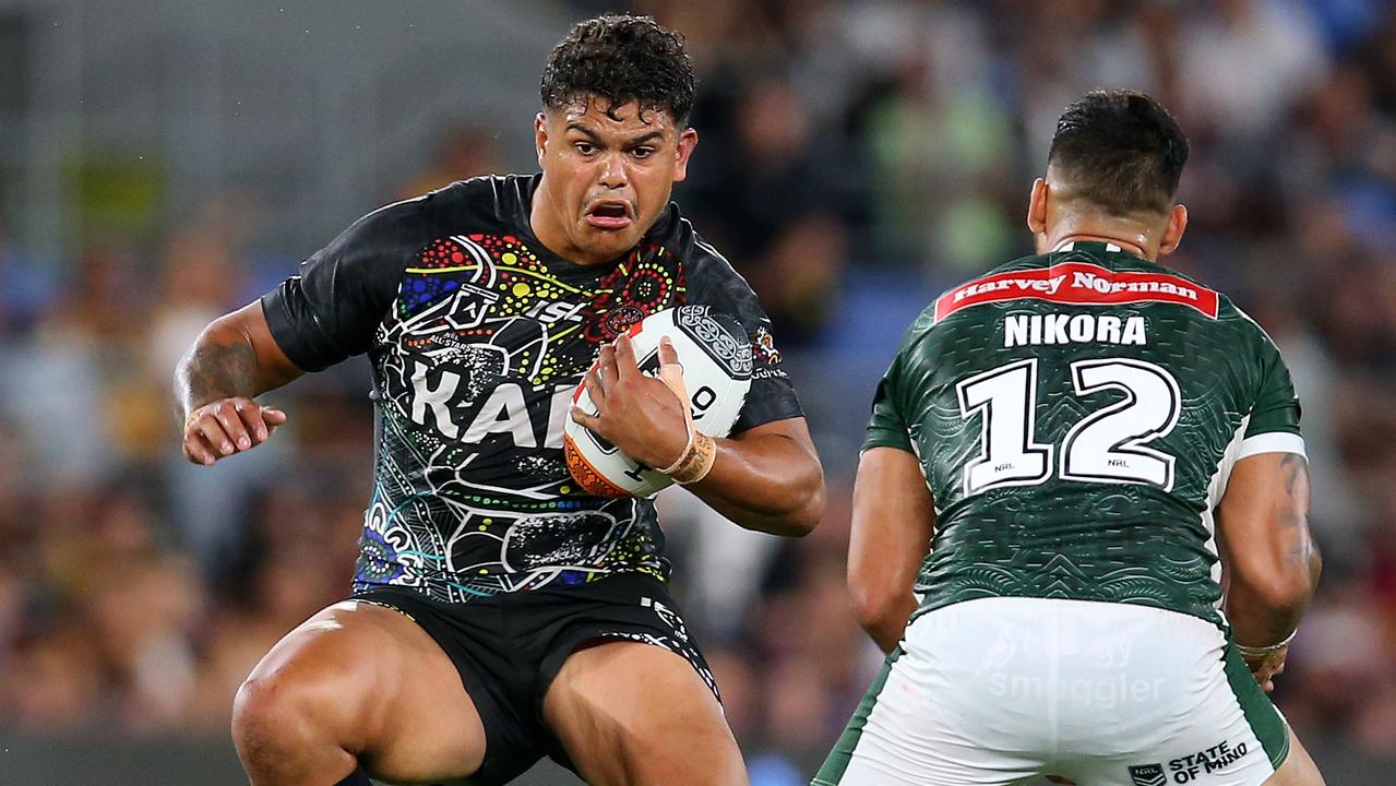 Latrell Mitchell had a hit out at fullback for the Indigenous All Stars on Saturday.