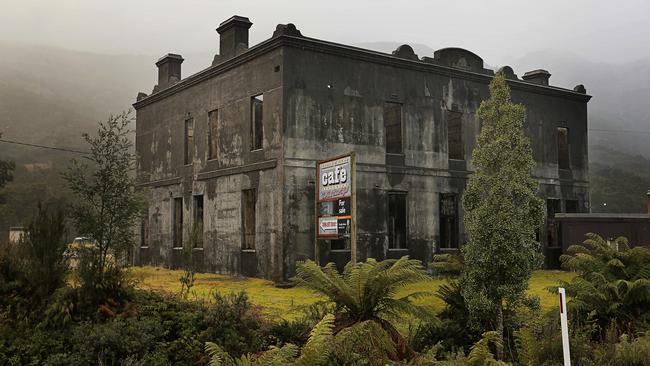 The Royal Hotel in the ghost town of Linda, on the Lyell Highway, east of Queenstown. West Coast, Tasmania. The Royal Hotel was closed in the 1905s. Picture: MATHEW FARRELL