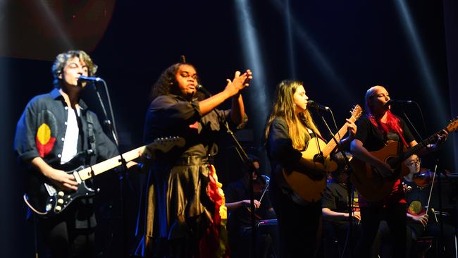 Youth Mill perform at Australia Day NT celebrations at the Waterfront's Convention Centre. Picture: (A)manda Parkinson