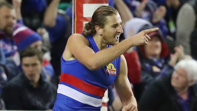 Marcus Bontempelli’s Western Bulldogs would have to play off for a finals spot even if it remained in eighth spot if a wildcard system was in place. Picture: Getty Images