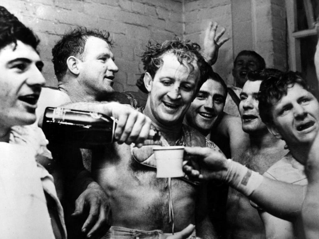 Raper celebrates Australia’s Ashes win over England in 1967.