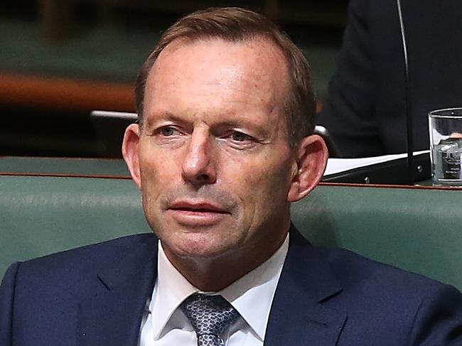 Tony Abbott in Question Time in the House of Representatives Chamber, Parliament House in Canberra. Picture Kym Smith