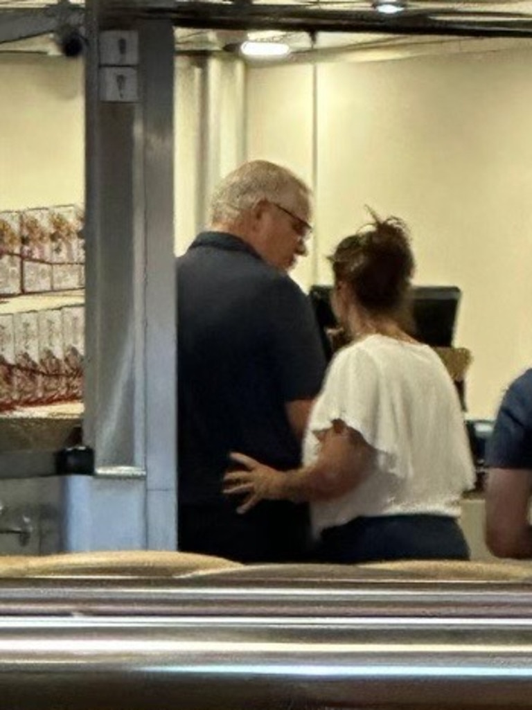 The former prime minister was seen with his wife, Jenny. Picture: Supplied