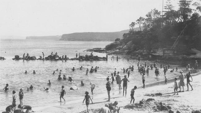 The baths that were built at the western end of Manly Cove in 1924. Picture Northern Beaches Library