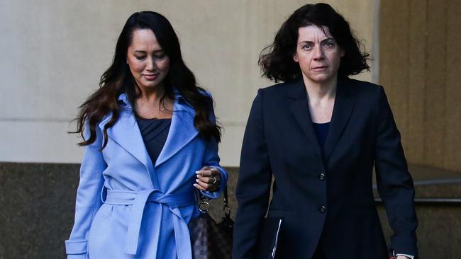 Barrister Sue Chrysanthou SC (right) arrives at the Federal Court with her lawyer Rebekah Giles (left) in Sydney, Australia. Picture: NCA NewsWire/Gaye Gerard