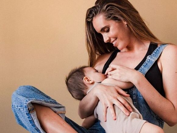 Ona Carbonell with her baby boy. Picture: Instagram