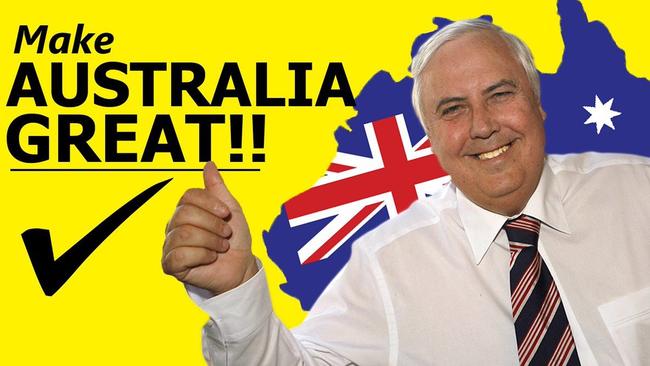 Clive Palmer’s advertising blitz for his latest political bid topped $1 million last month   in radio and TV, new research shows.