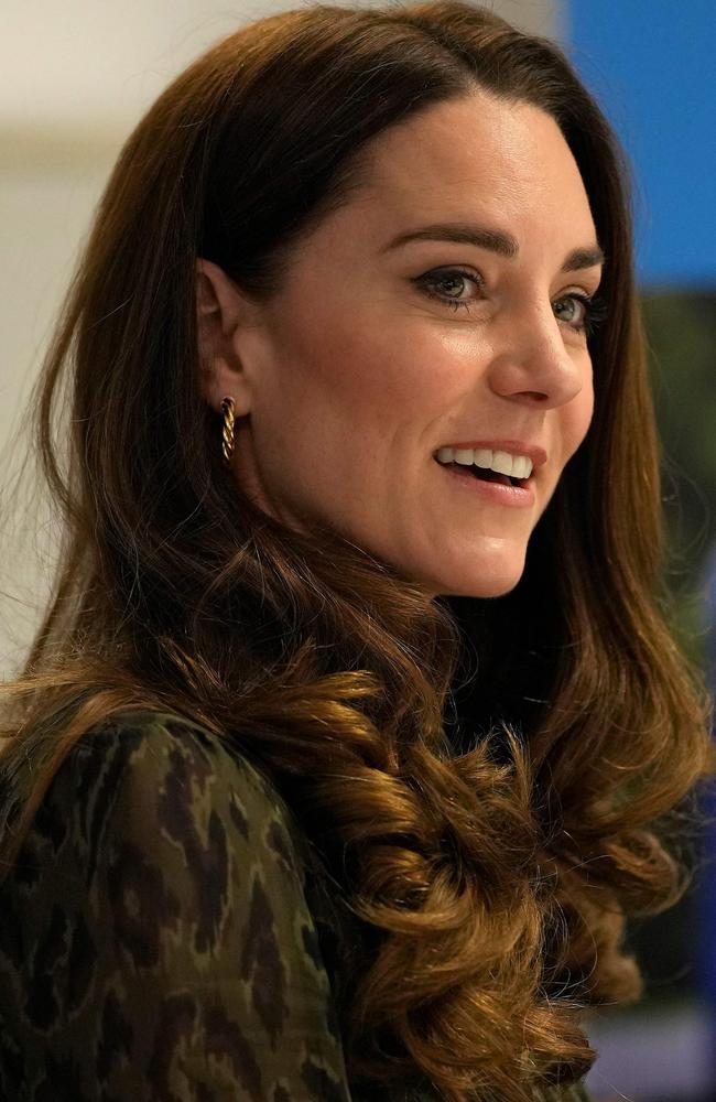 The Duchess of Cambridge during her visit to the charity Shout. Picture: AFP