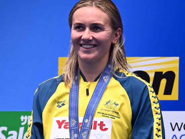 Ariarne Titmus is the current women’s 200 metres freestyle world record holder. Picture: Quinn Rooney/Getty Images