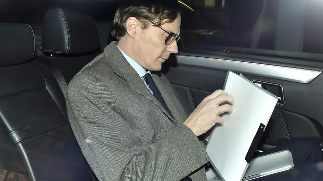 Cambridge Analytica CEO Alexander Nix leaves the company’s offices in central London. Picture: AP