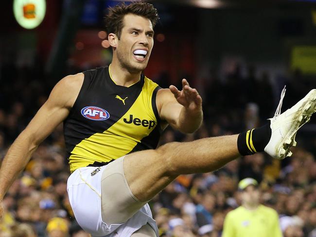 AFL Round 11. North Melbourne vs. Richmond at Etihad Stadium. Richmond's Alex Rance 3rd qtr . Pic: Michael Klein
