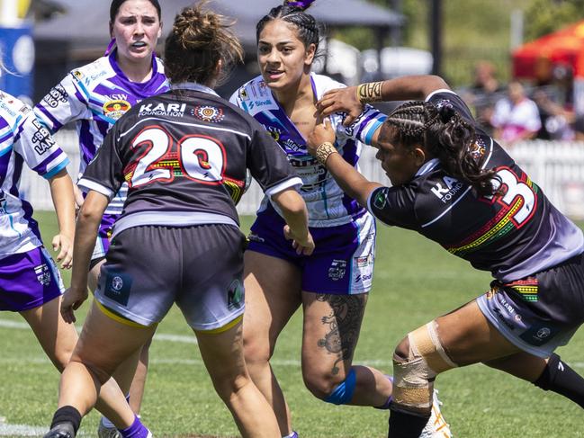 Savannah Roberts-Hickling (number 3) is one of the players to watch for Tweed Seagulls in this years Harvey Norman’s under 19s cup. Picture: Andrea Francolini