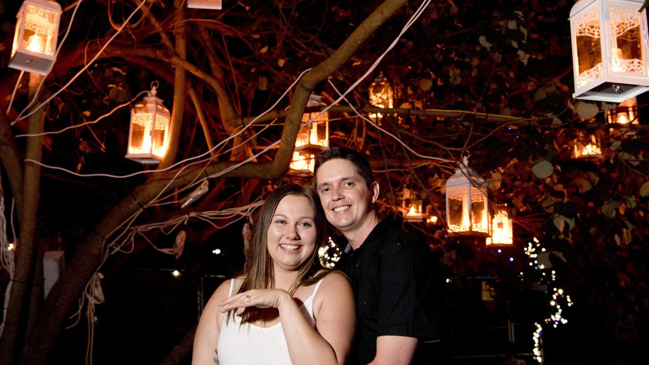 Madeline Archer and John Nicholson at the Christmas Wonderland at the Botanical Gardens, Queens Park. Picture: Nev Madsen.