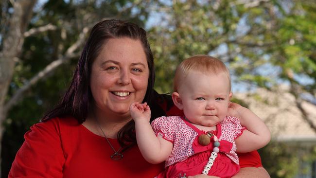 Mandy Gapps with baby Tilly, 10 month-old, North Lakes. Picture: Liam Kidston