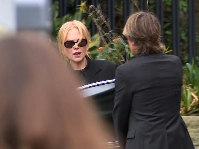 Nicole Kidman has farewelled her late mother at a private funeral held in Sydney on Tuesday. Picture: 7News