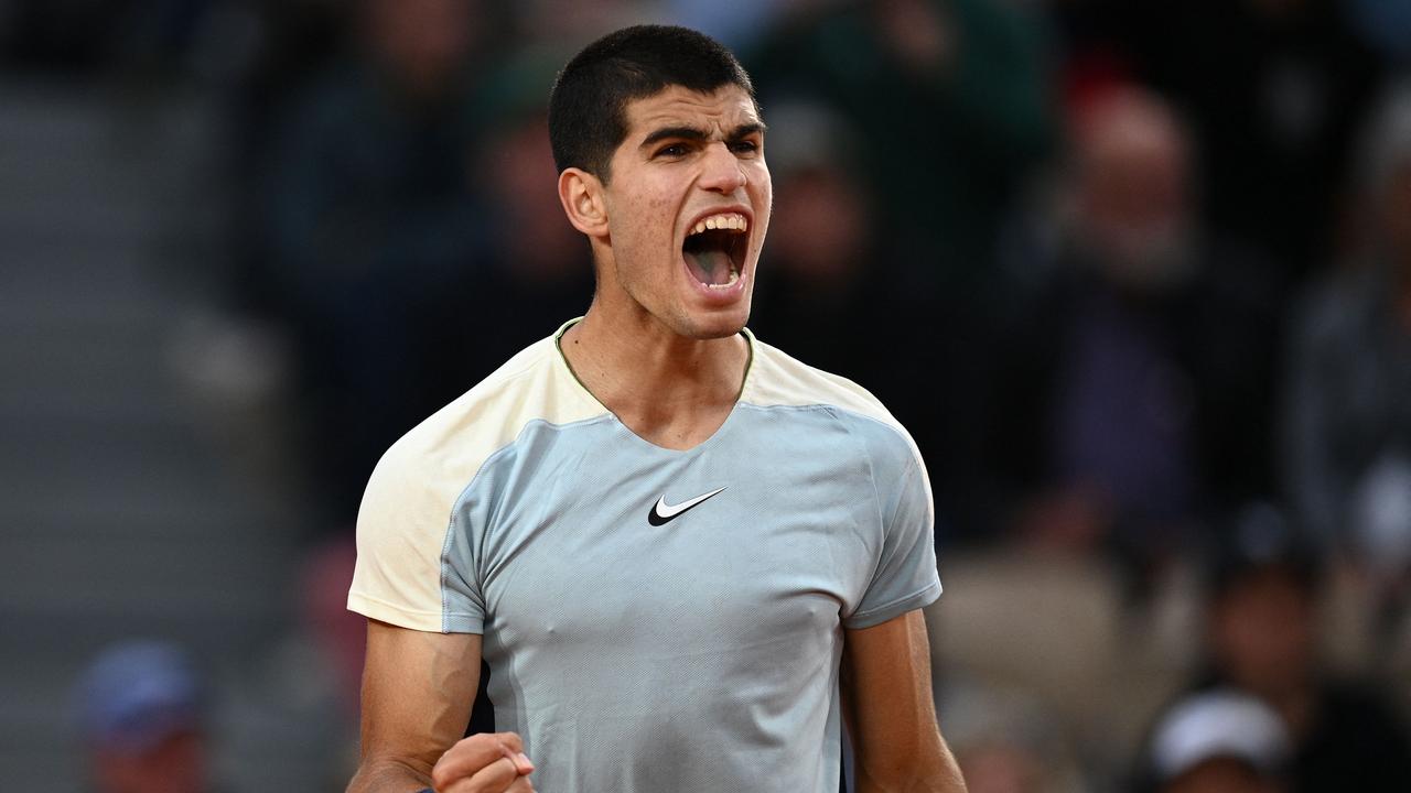 Spain's Carlos Alcaraz is the most exciting young talent in the game. (Photo by Christophe ARCHAMBAULT / AFP)