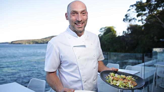 Executive chef Andrea Corsi on the terrace at Manly Pavilion. Pictures: Adam Yip.