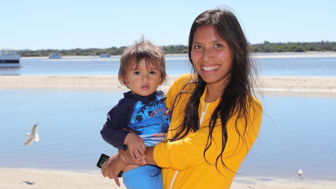 Locals Nenita Snell with son Cain McCrory 1.. Picture Glenn Hampson