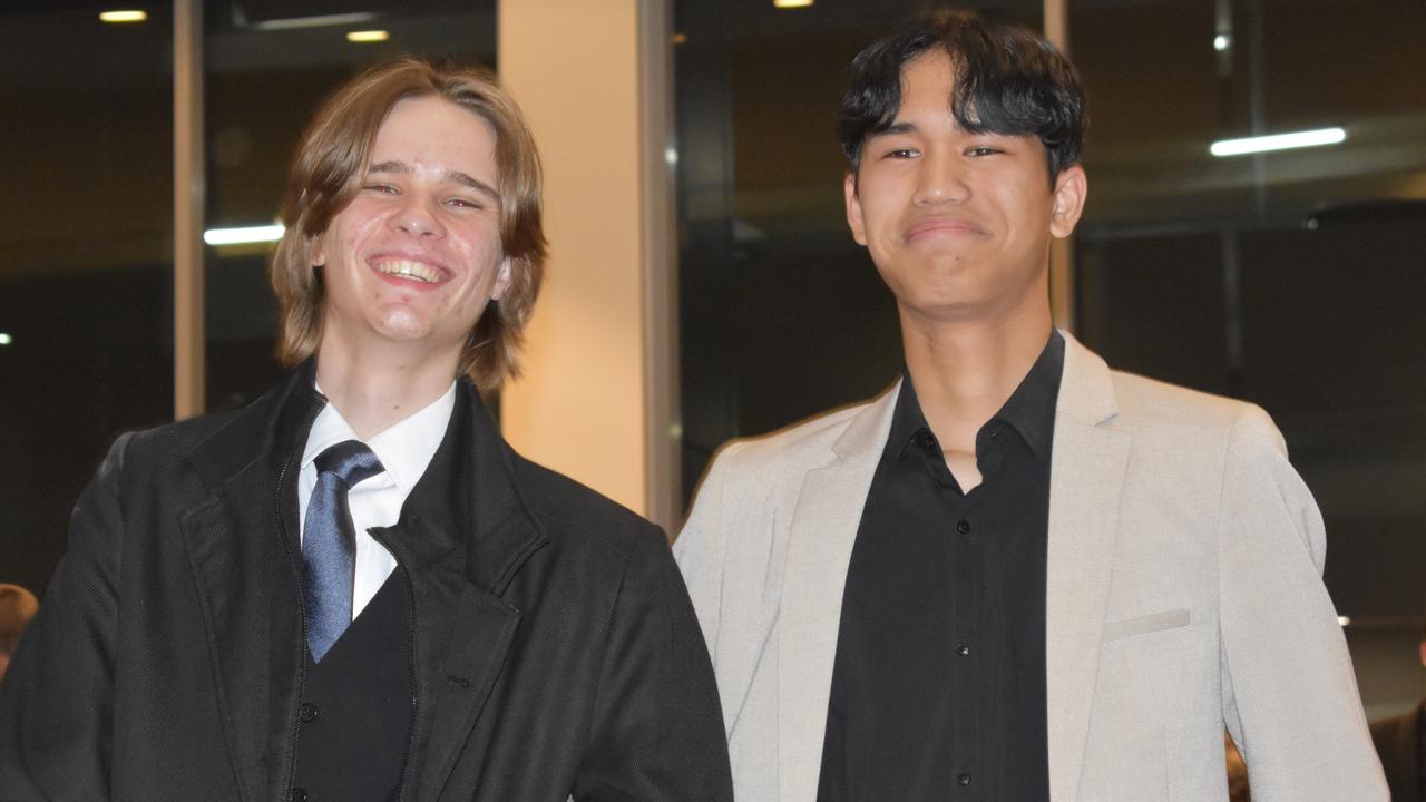 Maroochydore State High seniors walk into their 2022 formal.