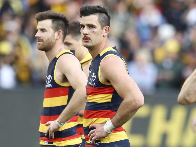 AFL - Grand Final - Adelaide Crows v Richmond Tigers at the MCG. Taylor Walker and Andy Otten after the loss. Picture Sarah Reed