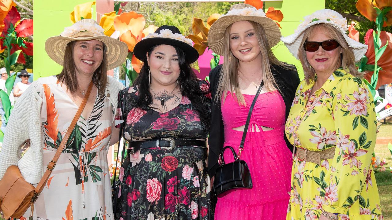 Cheree Middleton (left) with Samantha Tranent, Kate Geale and Julie McCracken, Toowoomba Carnival of Flowers Festival of Food and Wine, Saturday, September 14th, 2024. Picture: Bev Lacey