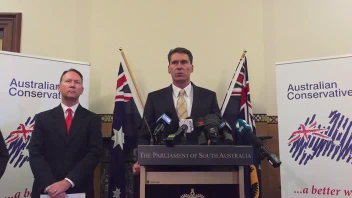 Cory Bernardi announces Australian conservatives will amalgamate with Family First