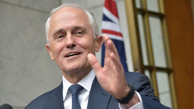 Mr Turnbull, seen at his farewell press conference, says he will now go into business. Picture: AFP