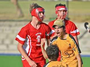 FIRED UP: Easts' C-Grade Player of the Final Tremaine Pittman shows his delight at scoring a goal in his team's 7-3 win in Saturday's grand final. Picture: Cordell Richardson