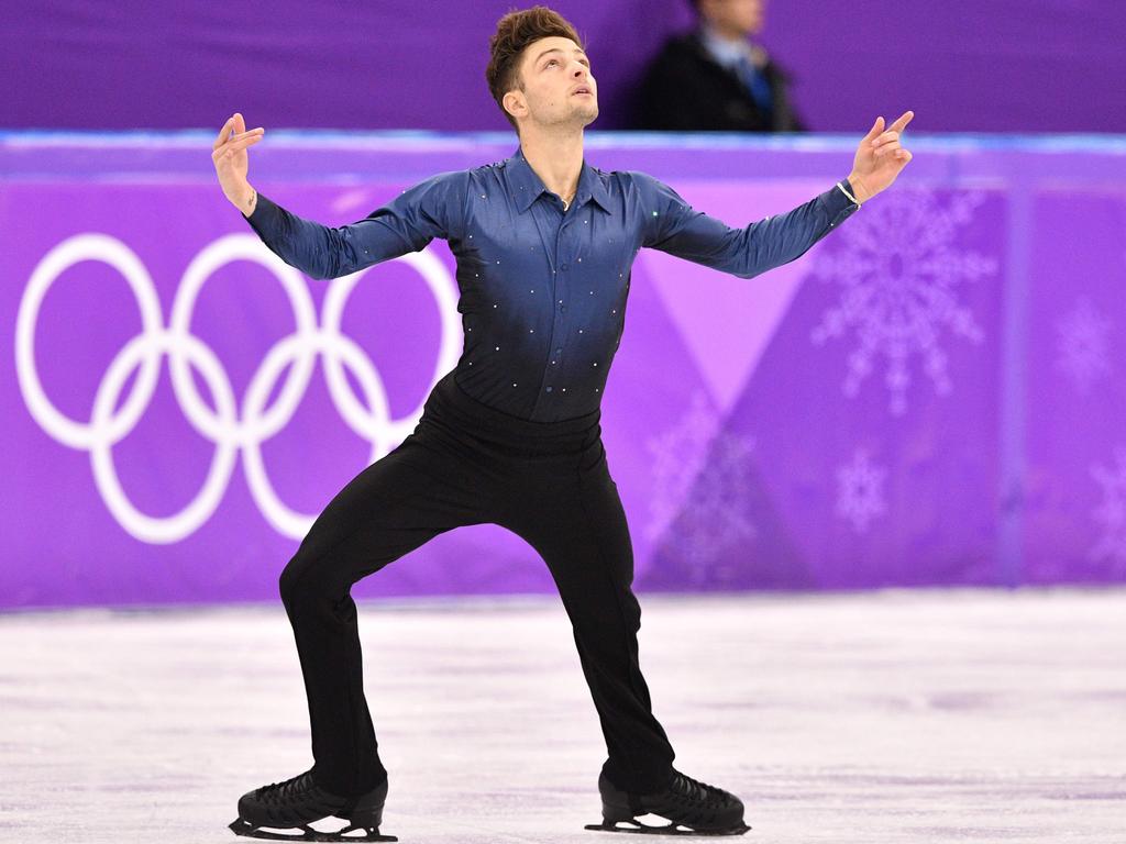 Australia's Brendan Kerry competes in the men's single skating event during the Pyeongchang 2018 Winter Olympic Games. Picture: AFP