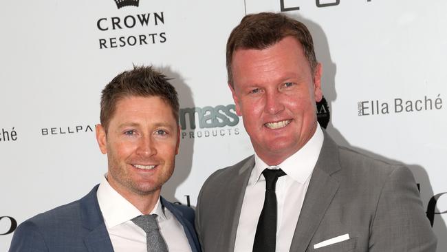 Michael Clarke and Anthony Bell. Picture: Richard Dobson