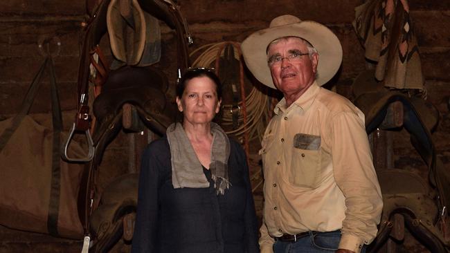 Jane and Peter Hughes on Tierawoomba Station in central Queensland.