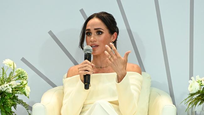 As an actress, sources say Meghan was known to be a fan of a freebie. Pictured on October 10, 2023 in New York City. (Photo by Bryan Bedder/Getty Images for Project Healthy Minds)