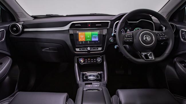 Interior features of the MG electric vehicle are basic yet functional.