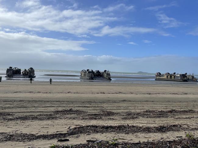 Forces from Australia, the US and Japan launched an amphibious assault at Midge Point as part of Exercise Talisman Sabre 23, Wednesday 26 July. Picture: Estelle Sanchez