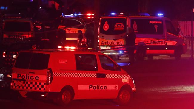 Emergency services pictured at a police shooting in Upper Mt Gravatt, Brisbane 5th of August 2020.  (Image/Josh Woning)