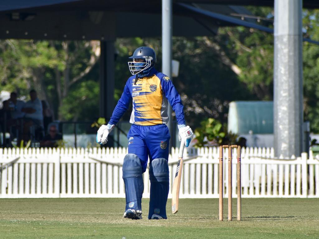 Shaun Austin for Souths Sharks against Walkerston Cricket Club in Mackay