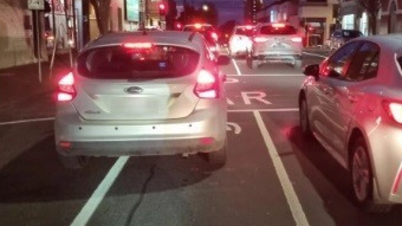 Motorists were accused of using the cycle lane when they shouldn’t. Picture: Reddit