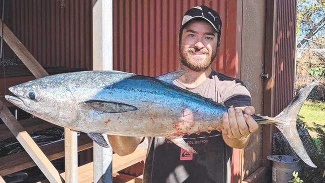 Sam D'Argenio landed this impressive tuna off the coast of Elcho Island.